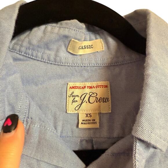 JCrew‎ Sz XS Classic Button Down Shirt Preppy School Office Normcore - Picture 4 of 8